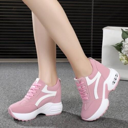 Nice Spring New Wedge Contact Within Higher Women Shoes Side Zipper Canvas Shoes High Help Women Casual Shoes Creepers