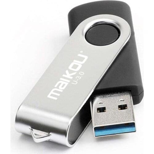 Maikou Rotation High Speed USB3.0 Flash Drive Mobile U Disk Storage Pen Drive BLACK