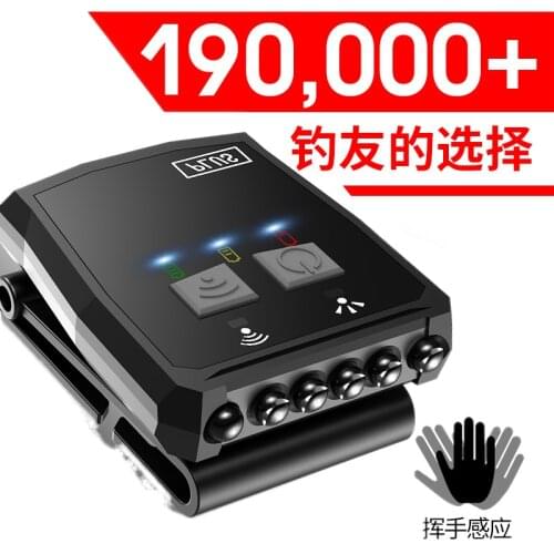 Fishing sensing the rechargeable headlight glare night fishing super bright LED head-mounted visor clip cap lamp light bait wate