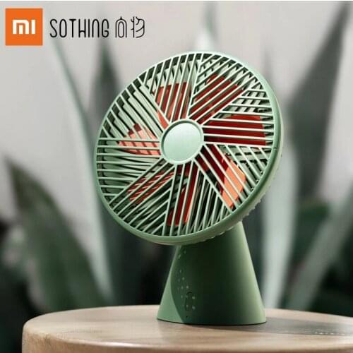 Xiaomi Sothing Desktop Fan Rainforest Version Mini Fan Rechargeable Handheld Removable Super Wind Silent Fan Cooler For Home