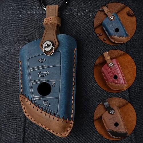Genuine Leather Key Case Cover Keychain For BMW G30 F30 F48 F20 F15 F16 1 2 3 4 5 6 7 Series X1 X3 X4 X5 X6 G30 Z4
