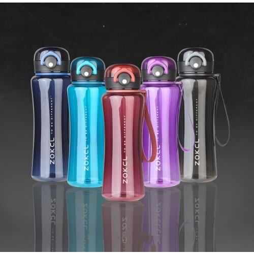 New 600ml Sports Water Bottle BPA Free Portable Leak-proof Shaker bottle Plastic Drinkware Outdoor Tour Gym