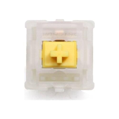 35Pcs Gateron CAP Switch Milky Gold Switch for Mechanical Keyboard 50m Gold Yellow with Acrylic Base Case G6DD