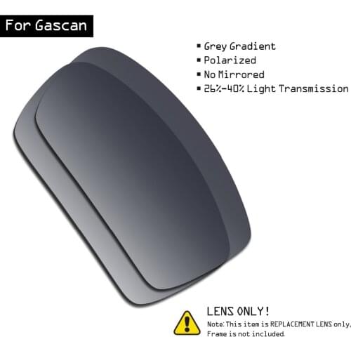 SmartVLT Polarized Sunglasses Replacement Lenses for Oakley Gascan - Grey Gradient Tint