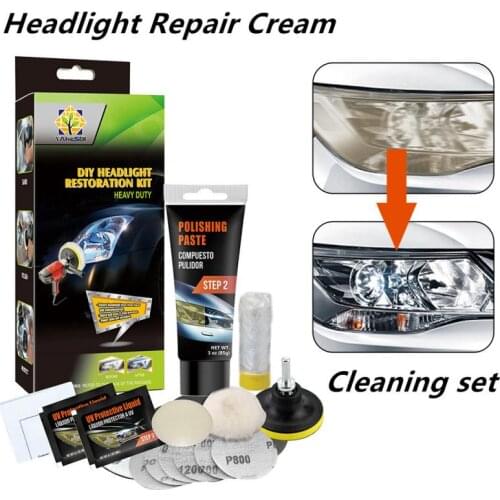 Professional Headlight Polisher Headlight Restoration Kit DIY Headlight Brightener Car Care Repair Kit Polishing Auto (manual)