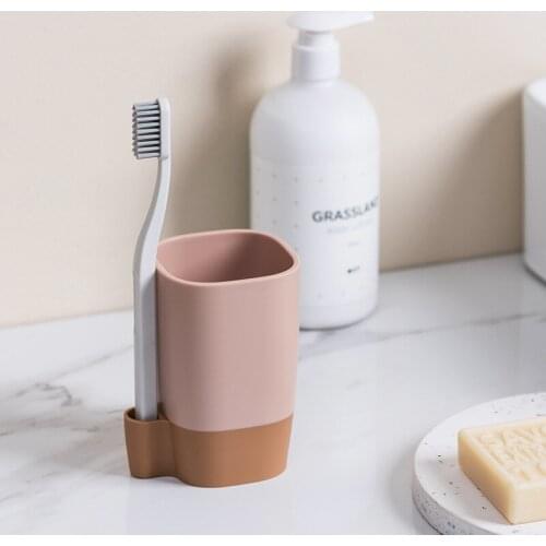 Simple Non-Slip Washing Cup Bathroom Sets Plastic Toothbrush Holder Anti-fall Tooth Brush Storage Organizer 330ml Cup