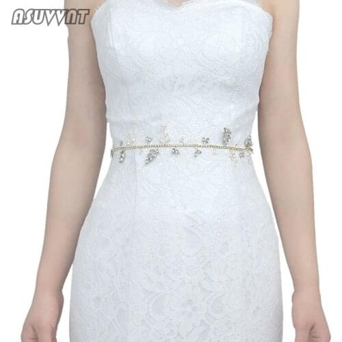 Fashion Bridal Wedding Belts With Pearls Rhinestone Wedding Sash Belt Headband Wedding Accessories Belts For Party Women Dress