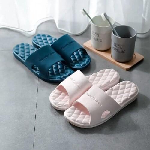 New Slippers Ladies Summer Thick-Soled Indoor Home Couple Slippers Bathroom Non-Slip Wear-Resistant Tide Sandals And Slippers