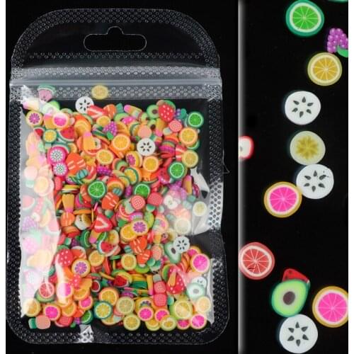 10G Nail Art Fruit Slices Decoration Mixed Fruit Slice DIY Design Acrylic Beauty Polymer Clay Nails Sticker 15 Style Accessories