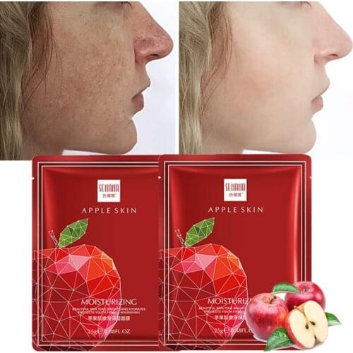 Face Mask Moisturizing Nourish Brighten Firming Refinement Pore Oil Control Sodium Hyaluronate Apple Extract Face Care 25g*2pcs