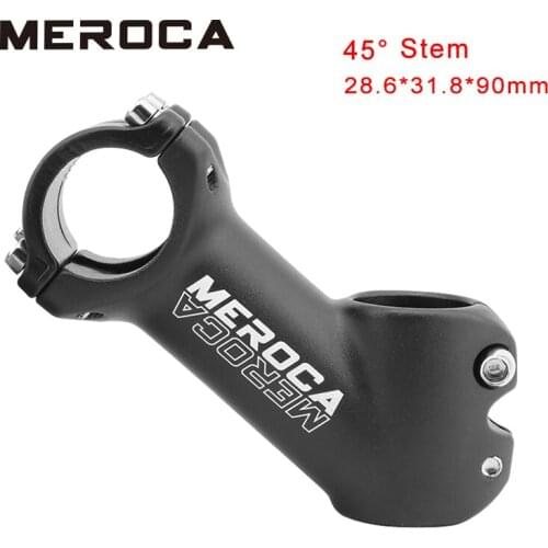 MEROCA Bicycle Stem Road Bike MTB 31.8mm Aluminum Alloy Handlebar Rising and Lowering Device 45 Degree 90mm Bicycle stem