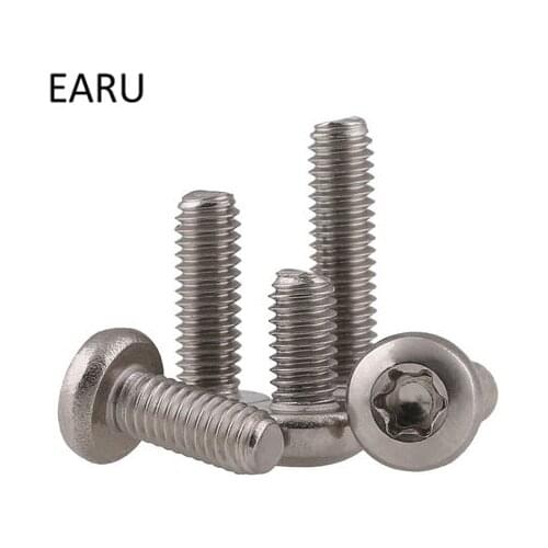 304Stainless Steel Round Pan Head Plum Six Lobe Socket Screw Bolt Anti-Theft Security for Car License Plate M3*4/5/6/8/10 -16mmf