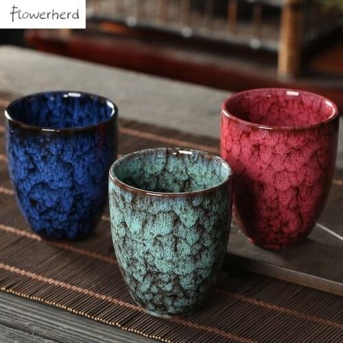 Japanese Style Ceramic Porcelain Tea Cup Teaware Large 250ml Kung Fu Tea Set Cup