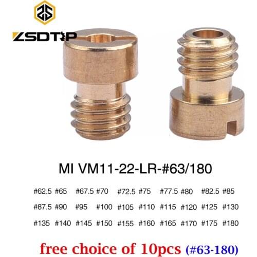 ZSDTRP 10pcs Carburetor Main Jet Injectors Nozzle For VM11-22 Large Round Buggy Scooter Dirt Bike