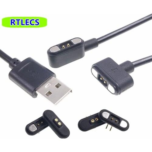 1 Set Magnetic Pogo Pin Connector 2 Pin Stronge Force Female Pad Waterproof USB Cable Adapter 3A High Current