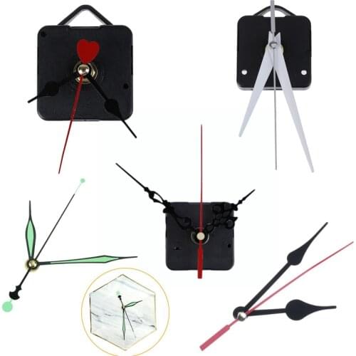 1 Set Silent Wall Clock Quartz Movement Mechanism Black Red DIY Wall Clock Quartz Clock Hour/Minute Hand Clock Movement