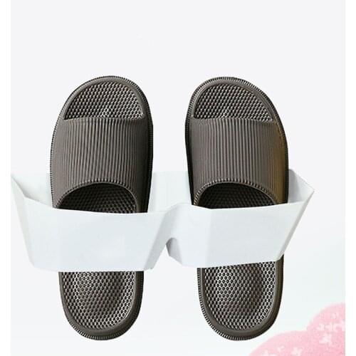 1pcs shoe rack shoe storage shoes organizers Wall mounted plastic slipper rack No drilling Random distribution of styles