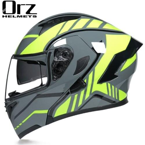 2021 Latest Motorcycle Helmets Dual Visor Double Lens Flip up Motor Men Women Cycling Motorbike Moto Bike Helmets Motocross