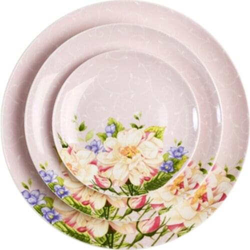 3pcs Dinner Plates Set Ceramic Steak Plate Set Bone China Salad Trays Dessert Dishes Kitchen Accessories Bowl Tableware
