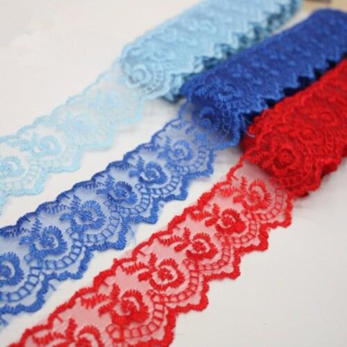 3YD 4.5cm Umbrella Car Cover Embroidered Toy Garment Shaped Yarn Border Non-Stretch Lace