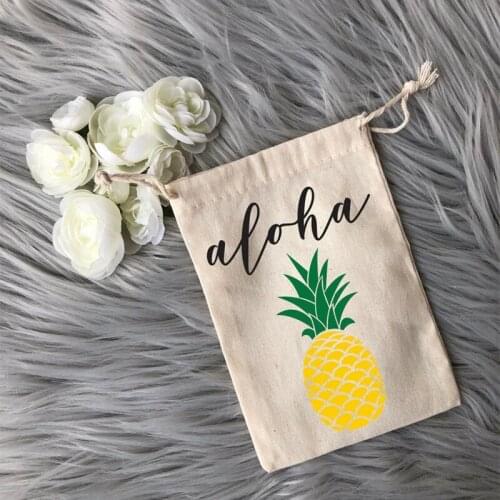 Aloha Pineapple Hangover Kit gift Bag Hawaii Tropical Luau Beach Summer wedding Bachelorette hen Party bridal shower decoration