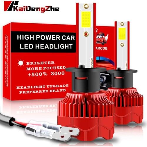 2Pcs H1 LED Canbus LED Headlights 50W 4800LM 6000K Waterproof Car Light Bulbs Automobiles Lamp With COB Chips Car Accessories