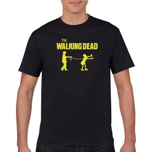 Casual o-neck mens short sleeve T-shirt high quality loose the walking dead print retro street style T-shirt femme Harajuku NEW