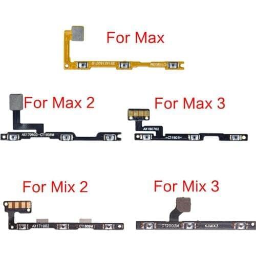 5pcs/lot For Xiaomi Mi Max 1 Mix 2S 3 Volume Button Power Switch On Off Button Flex Cable Replacement Parts