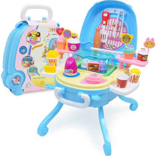Pretend Play Kitchen Toy, Ice Cream Role Play Set Birthday Gift for 2, 3, 4, 5 Year Old Girls Toddlers Kids