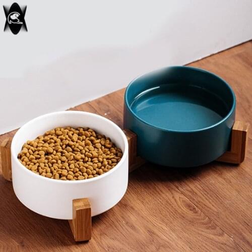 NEW Ceramic Double Cat Bowl Dog Bowl Pet Feeding Water Bowl Cat Dog Feeder Product Supplies Pet Food Water Bowls Dogs