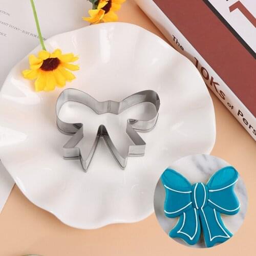 Bow Pastry Cake Cookie Cutter Fondant Decorating Tool Mold Stainless Steel Cookies Biscuit Mould Tools For Kitchen Baking