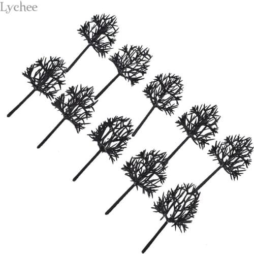 Lychee Life 10pcs Model Trunk Tree For Home Decoration Mini Scenery Landscape Model Miniature Model Building Kits