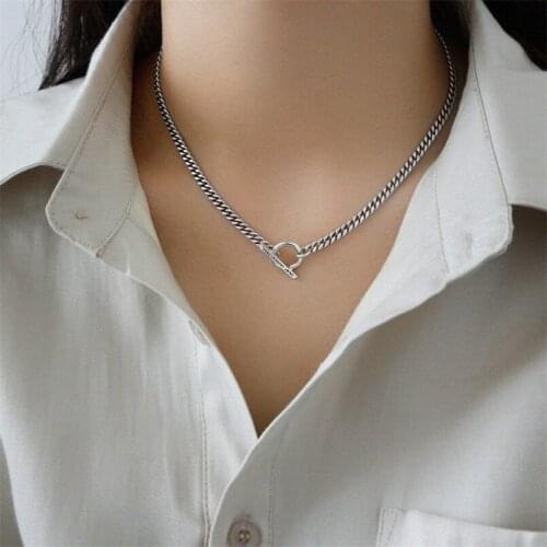 Fashion Letter Geometric Round Choker Necklace Gifts For Women Minimalist Fine Jewelry Cute Accessories