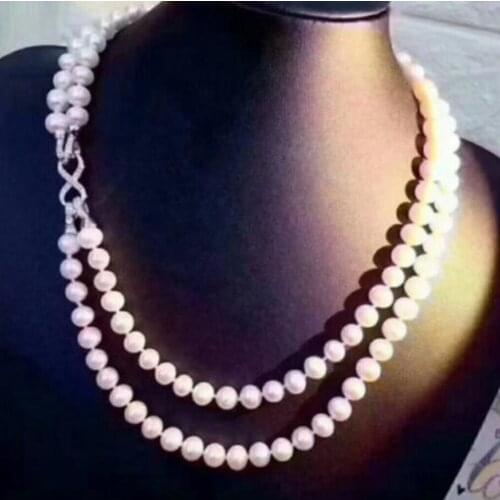 Fashion jewelry noble jewelry 9-10mm Freshwater white pearl necklace