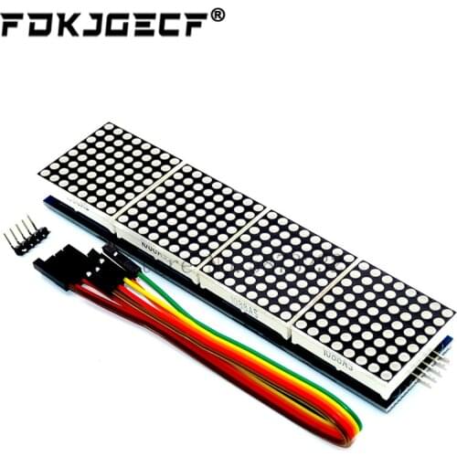 Max7219 Dot Matrix Module Control Single Chip Microcomputer Module 4-in-1 Display Send 5P Line