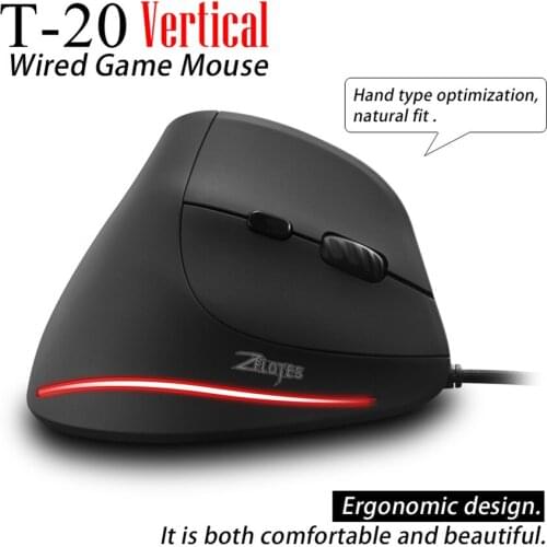 T20 Laptop Computer Ergonomic Mice Silent Wired Vertical Rechargeable Office Notebook Mice Mouse Pro Gamer