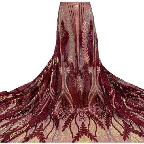 Nigerian Sequins Lace Fabrics green High Quality Lace African Net Lace Fabric Wedding French Tulle Lace Material For Women JY-11