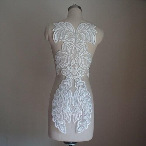 Embroidery new wedding embroidery lace applique for wedding veil diy accessories