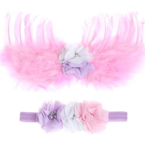 Baby Girls Newborn Angel Headband+Tutu Skirt Costume Photo Prop Outfit