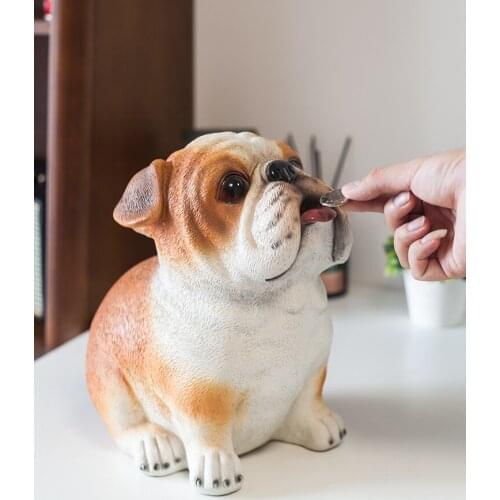 RESIN PIGGY BANK DOG HOME RESIN CRAFTS BULLDOG MONEY BOX PUG CASH BOX COIN BANK HUSKY MONEYBOX COIN BOX KIDS GIFT