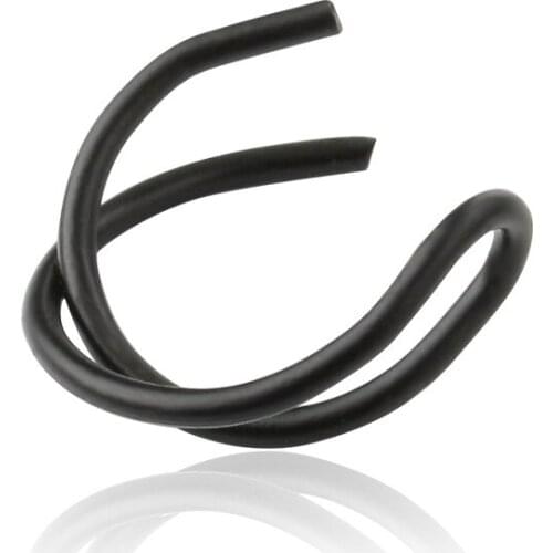 Simple Design Crossing Stick Silver Plated Golden Black Double Layers Openning Ear Cuff Women Clip Earrings