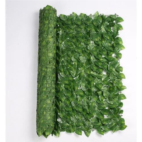 Garden Plant Fence Artificial Faux Green Leaf Privacy Screen Panels Rattan Outdoor Hedge Garden Home Outdoor Decor 0.5X3M