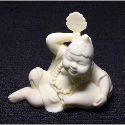 Living Buddha Ji Gong Monk Sculpture Statue Modern hand-carved Chinese Buddha Statue Home living room bedroom decoration statue
