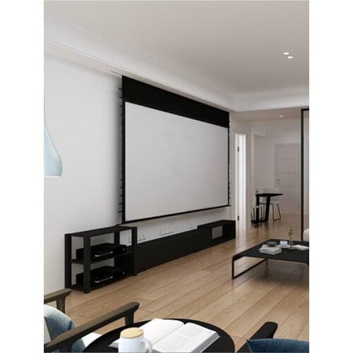 4K UHD Recessed In-ceiling tension projector screen acoustically transparent front projection screen material