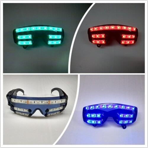 Wecool hot sale new design 7 color flashing LED glow glasses flashing led glasses laser glasses For Chirstmas party decoration