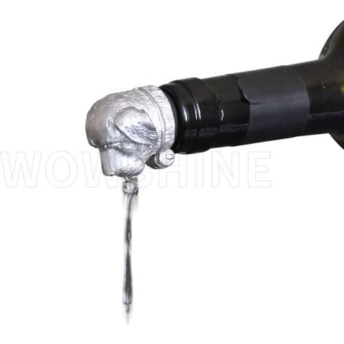WOWSHINE NEW Free Shipping Cute Dog Head Wine Pourer Liquid Pourer 2PCS/Lot Zinc Alloy