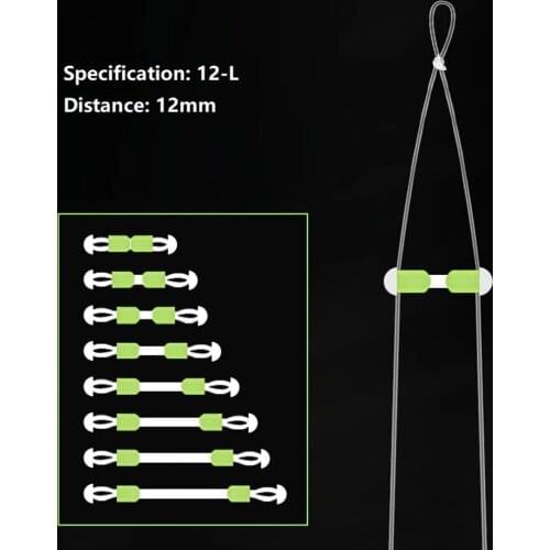 10Pcs Silicone Double Hook Fish Hook Fixed Distance Splitter Fish Line Separator Double Head Anti-wrap Beans