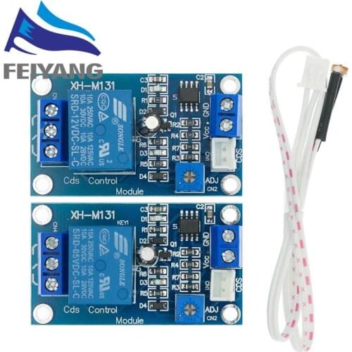 10PCS XH-M131 DC 5V/12V Light Control Switch Photoresistor Relay Module Detection Sensor 10A brightness Automatic Control Module