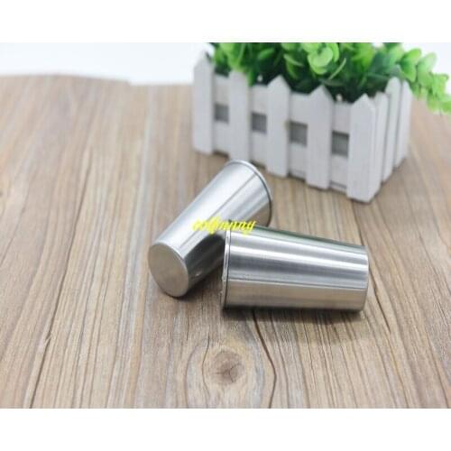 100pcs/lot 100ml Drinking Stainless Steel Shot Glasses Cups Wine Beer Whiskey Mugs Outdoor Travel Cup