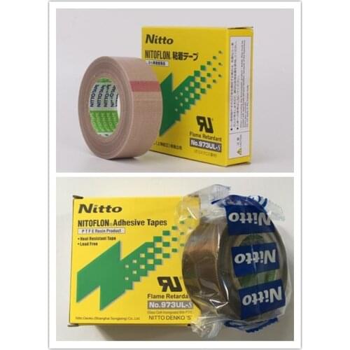 High temperature resistant adhesive 30pcs T0.13mm*W19mm*L10m Japan NITTO DENKO Tape NITOFLON Waterproof Electrical tape 973UL